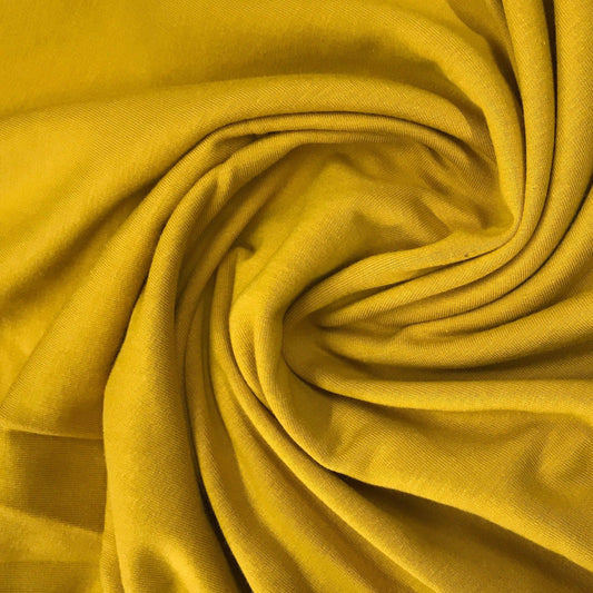 Nugget Gold Bamboo/Spandex Rib Knit Fabric - Nature's Fabrics
