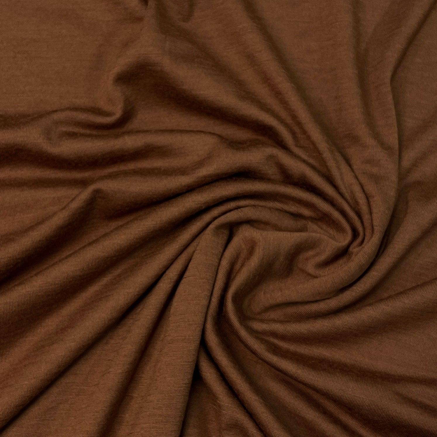 Nutmeg 100% Washable Merino Wool Jersey Fabric - 200 GSM by Telio - Nature's Fabrics
