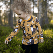 Nuuttii on Ochre Organic Cotton/Spandex Jersey Fabric - Nature's Fabrics