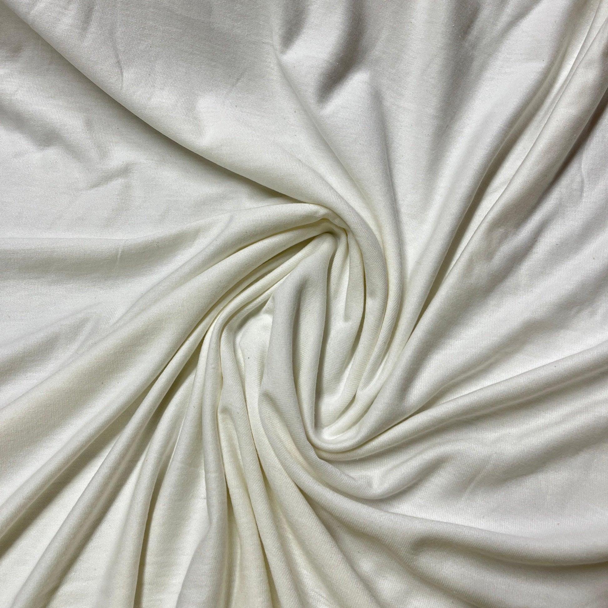 Off-White Bamboo Jersey Fabric - 200 GSM - Nature's Fabrics
