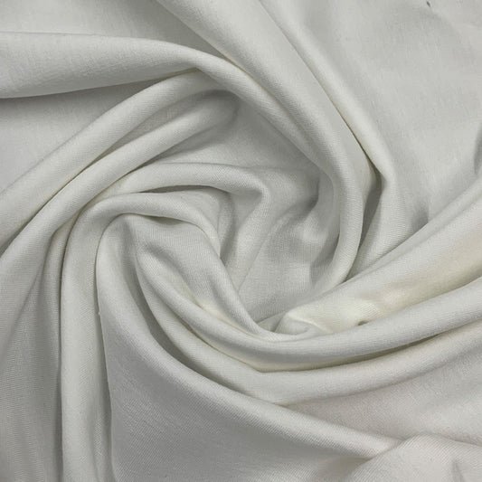 Off-White Bamboo Stretch Fleece Fabric - 300 GSM, $10.20/yd - Rolls - Nature's Fabrics