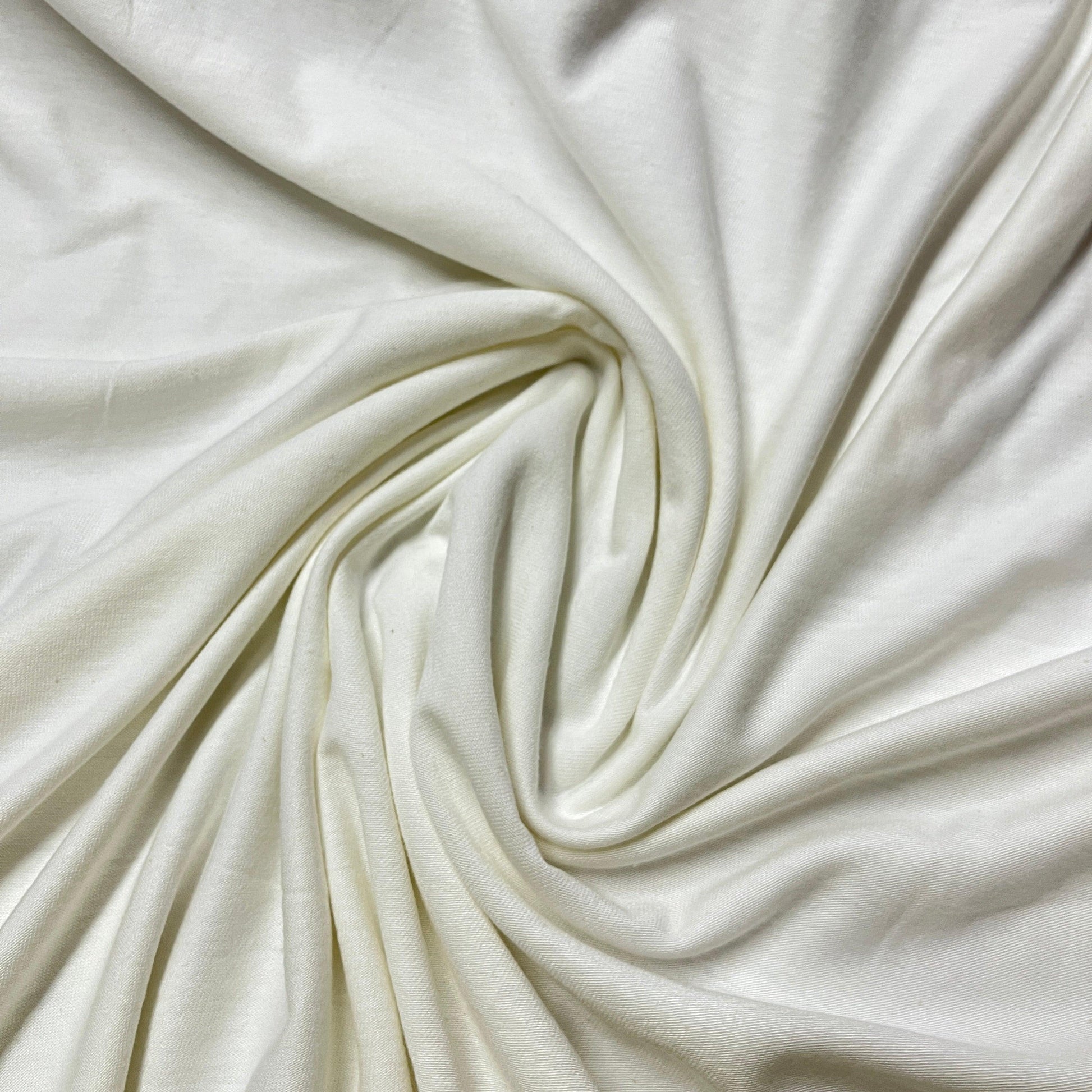 Off-White Bamboo/Cotton Jersey Fabric - 200 GSM, $10.91/yd, 15 yards - Nature's Fabrics