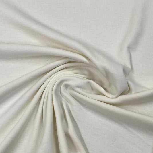 Off-White Organic Cotton Rib Knit Fabric - Grown in the USA - 150 GSM - Nature's Fabrics