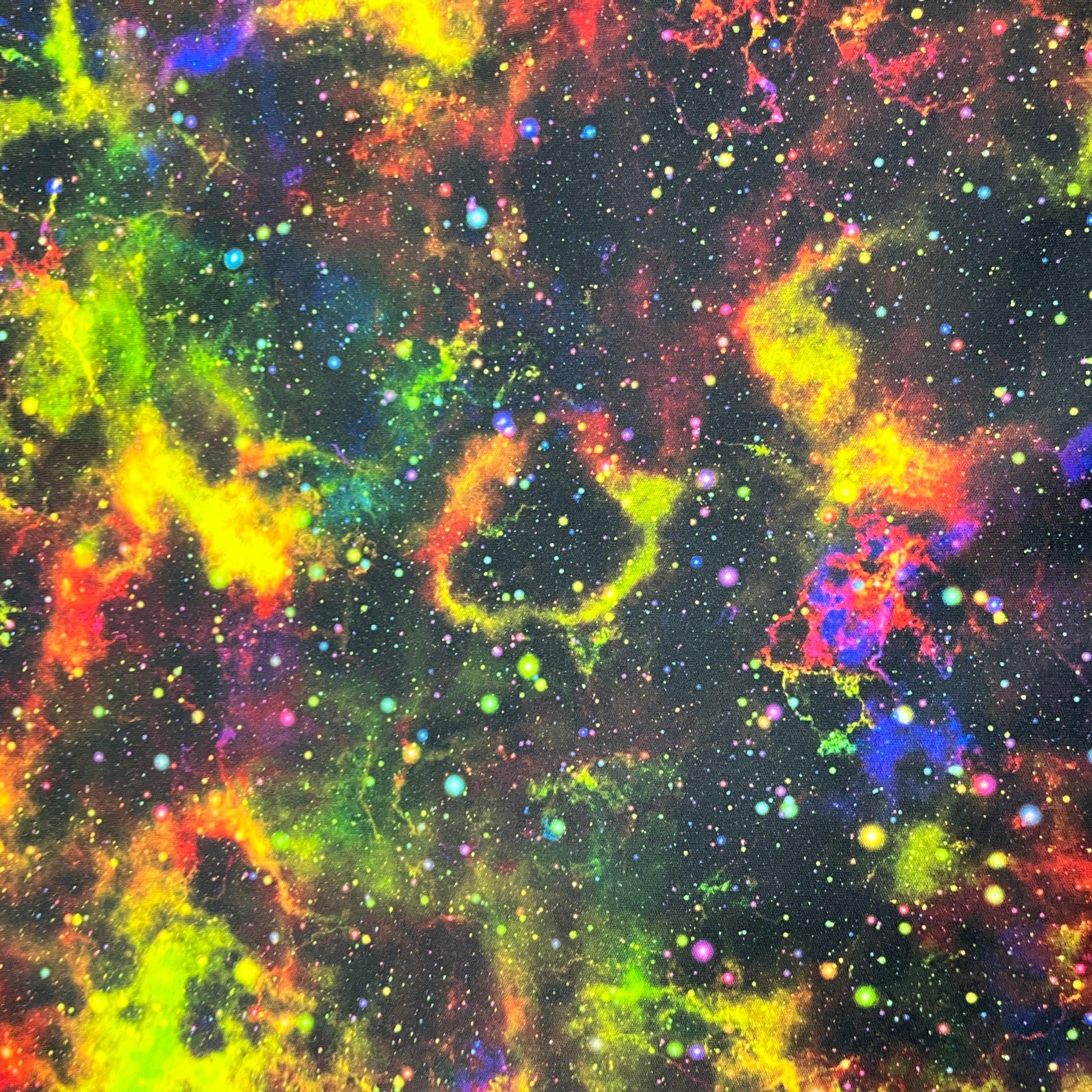 Orange Cosmic Space 1 mil PUL Fabric - Made in the USA - Nature's Fabrics
