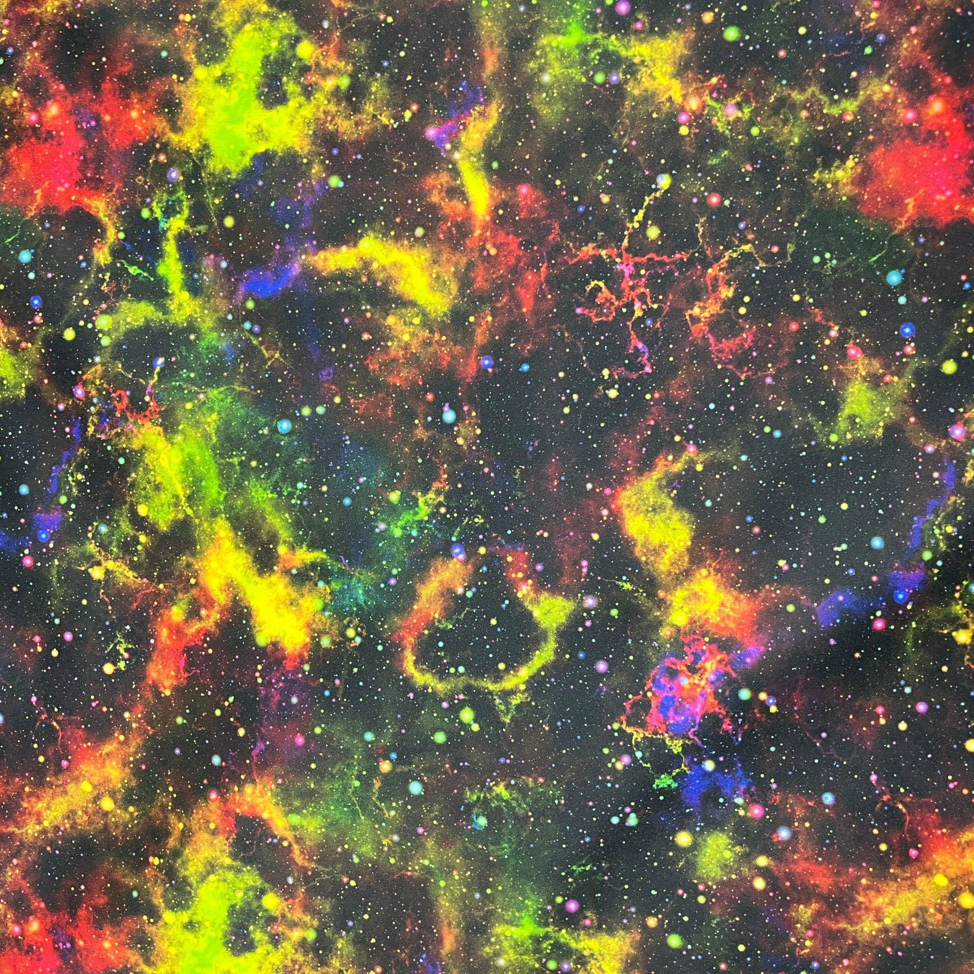 Orange Cosmic Space 1 mil PUL Fabric - Made in the USA - Nature's Fabrics