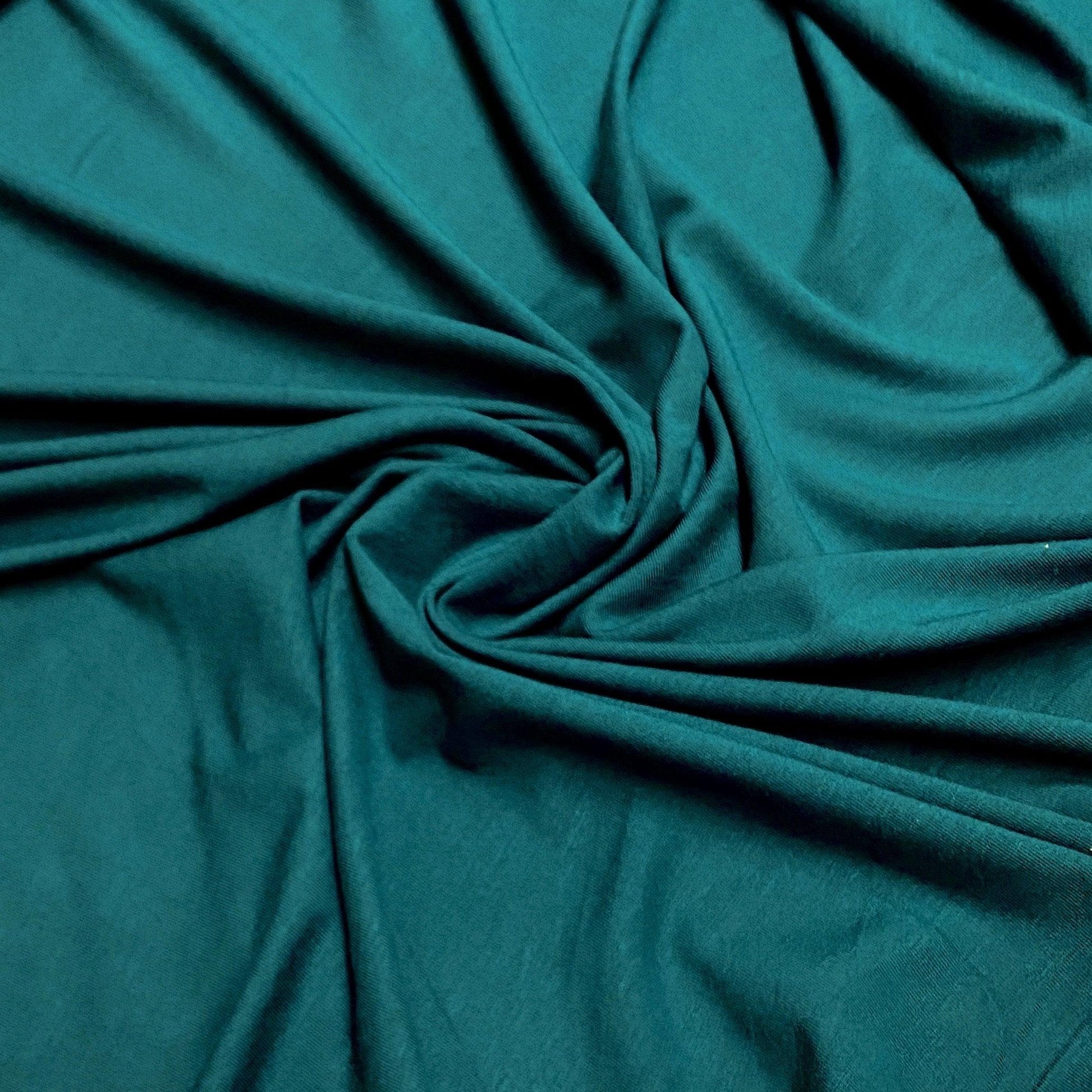 Peacock Bamboo Stretch Fleece Fabric - Nature's Fabrics