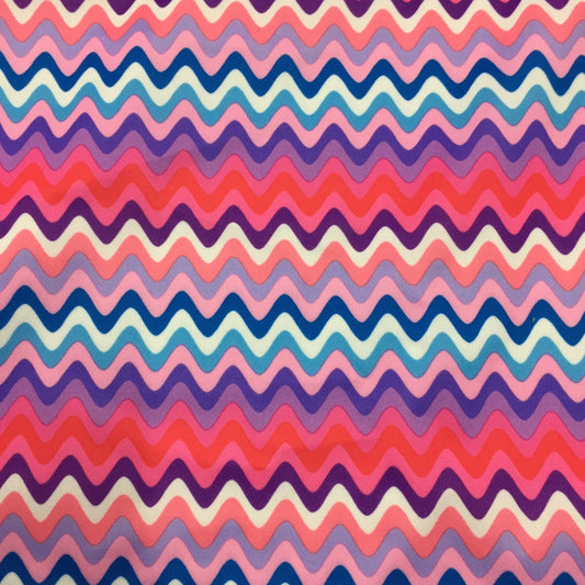 Pink Chevron 1 mil PUL Fabric - Made in the USA - Nature's Fabrics