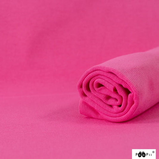 Pink Organic Cotton/Spandex Rib Knit Fabric - Nature's Fabrics