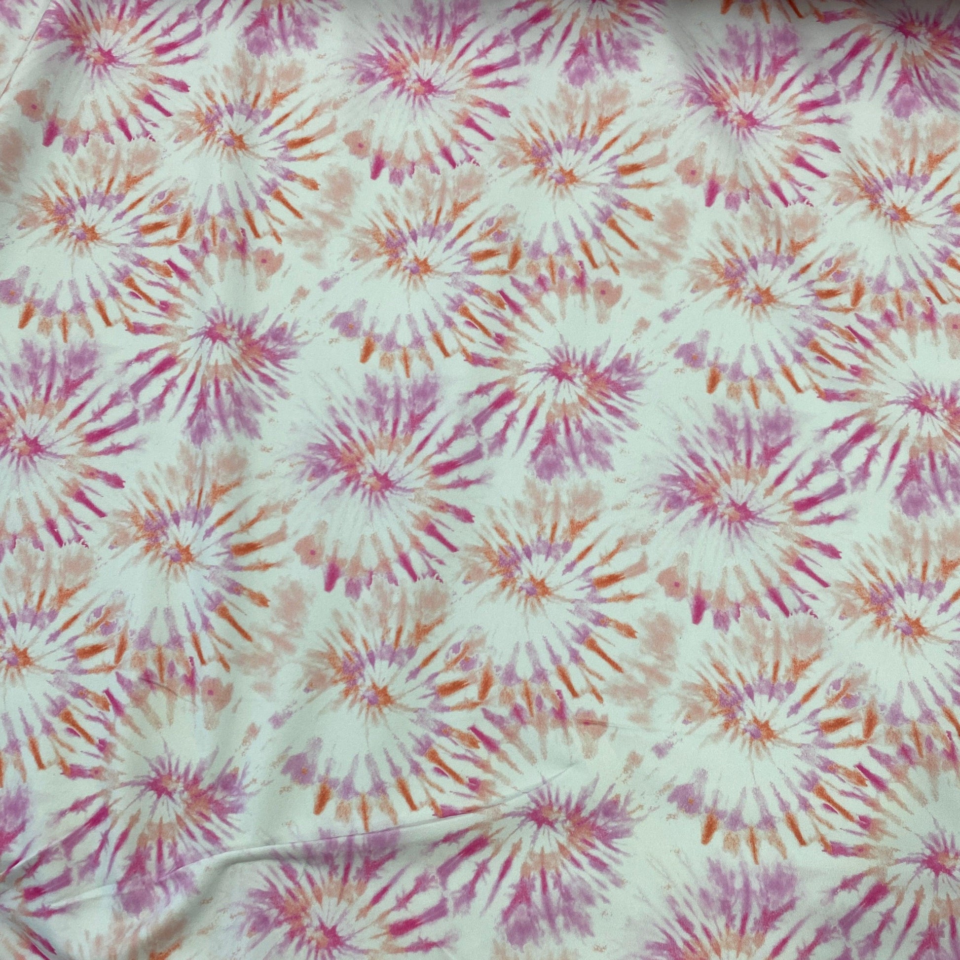 Pink Tie-Dye Nylon/Polyester/Spandex Interlock Fabric - Nature's Fabrics