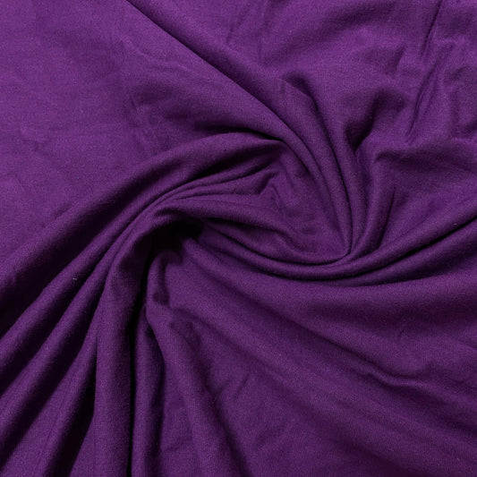 Plum Cotton Jersey Fabric - Nature's Fabrics