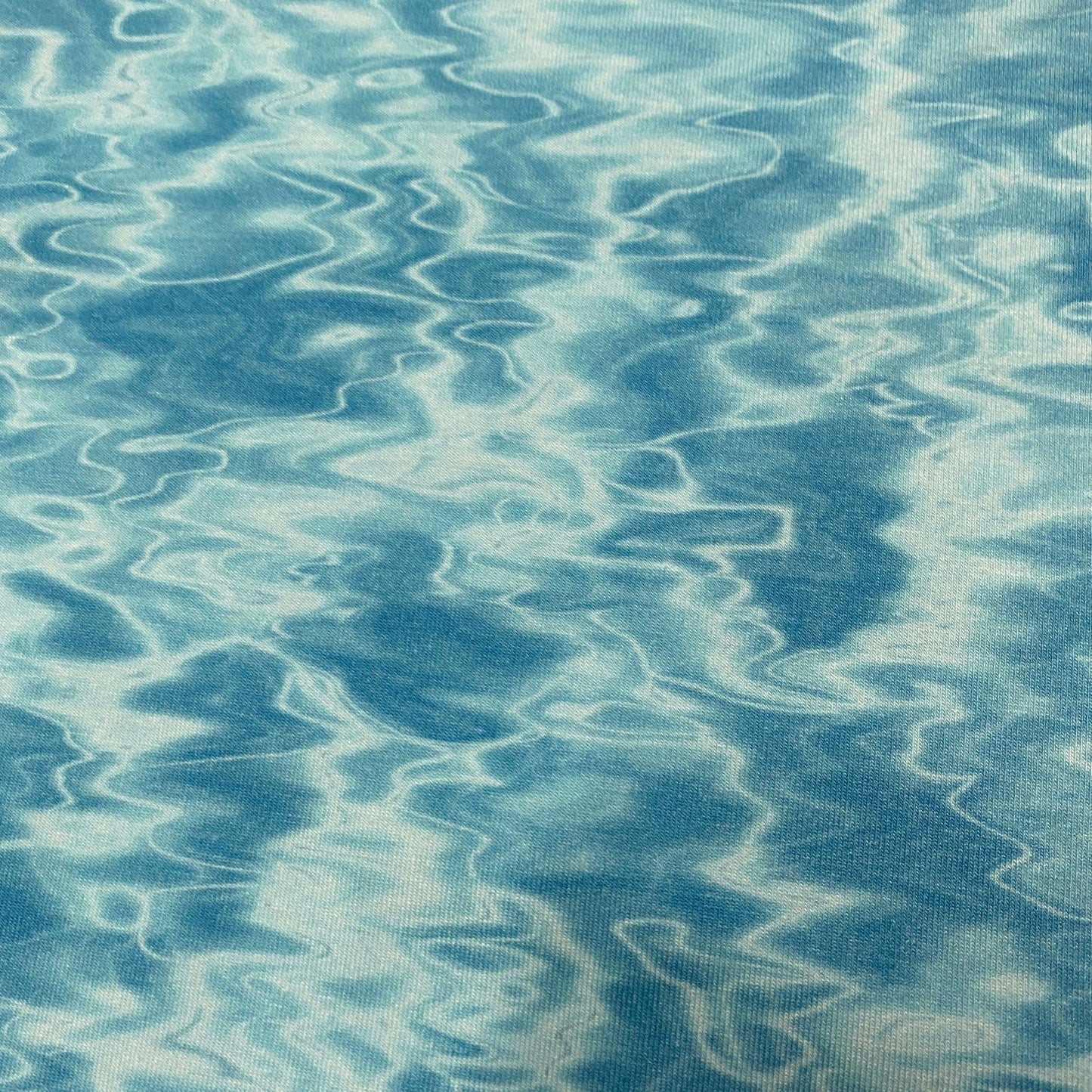 Pool Blue on Bamboo/Spandex Jersey Fabric - Nature's Fabrics