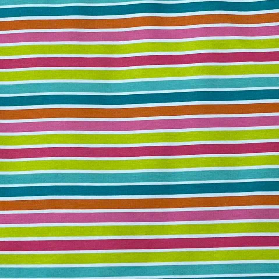 Popsicle Stripes Bamboo Stretch French Terry Fabric - Nature's Fabrics