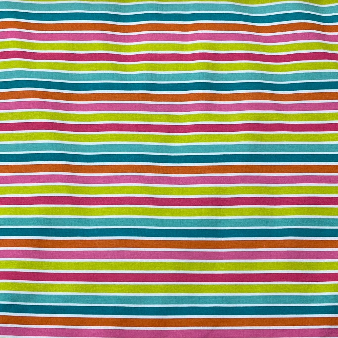 Popsicle Stripes Bamboo Stretch French Terry Fabric - Nature's Fabrics