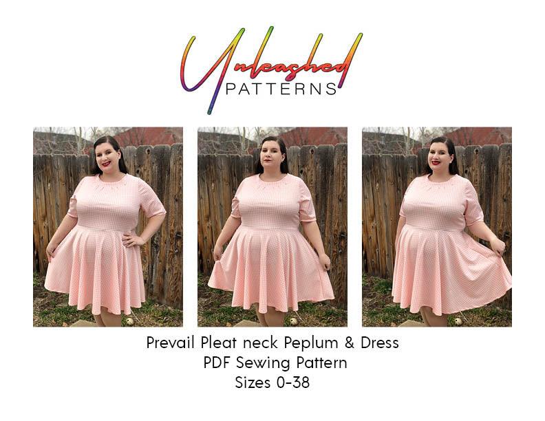 Prevail Pleat Neck Peplum & Dress - Nature's Fabrics