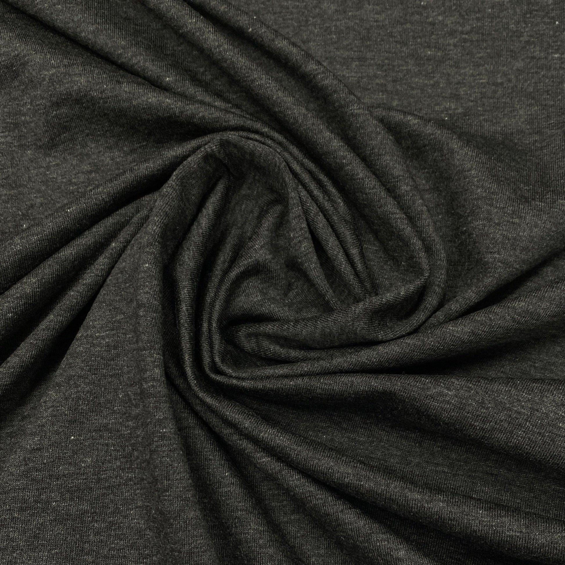 Princeton Gray Heather Tencel/Spandex Jersey Fabric - 200 GSM - Nature's Fabrics