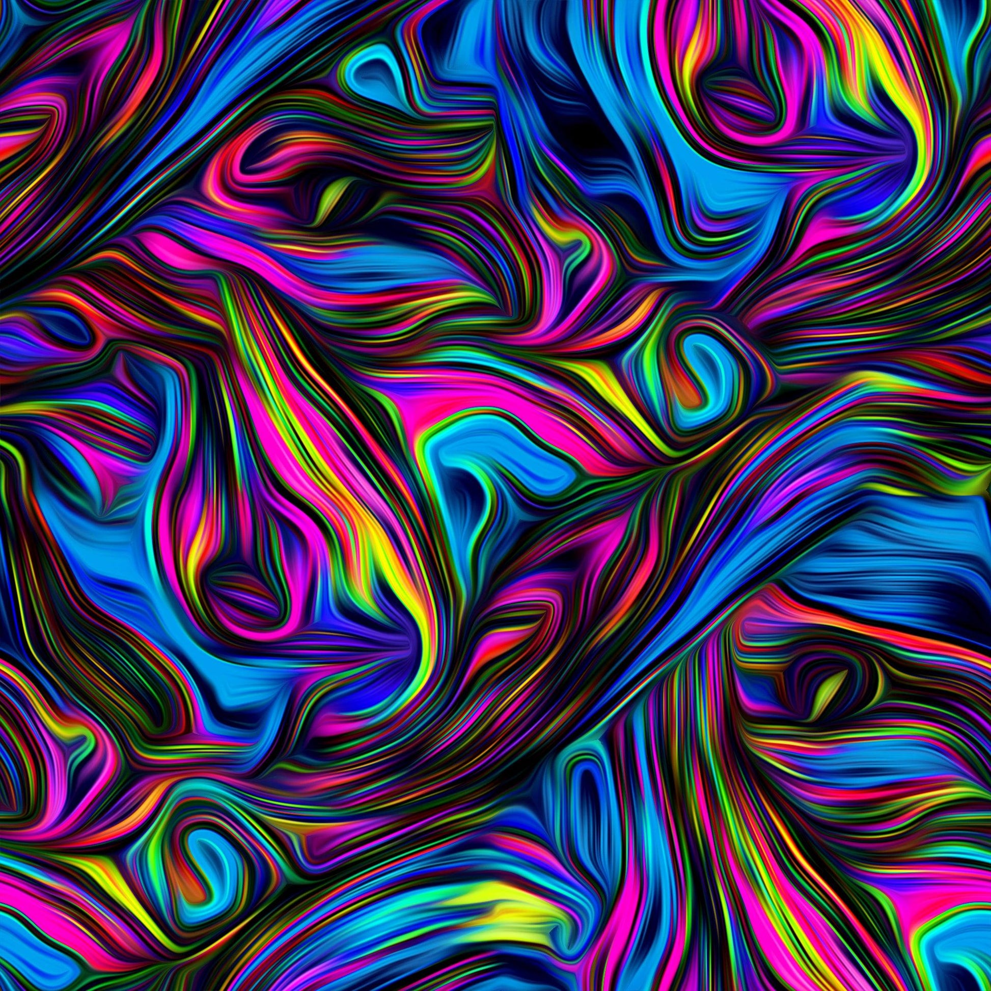 Psychedelic Swirl on 1 mil PUL Fabric - Made in the USA - Nature's Fabrics