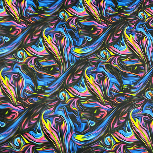 Psychedelic Swirl on 1 mil PUL Fabric - Made in the USA - Nature's Fabrics