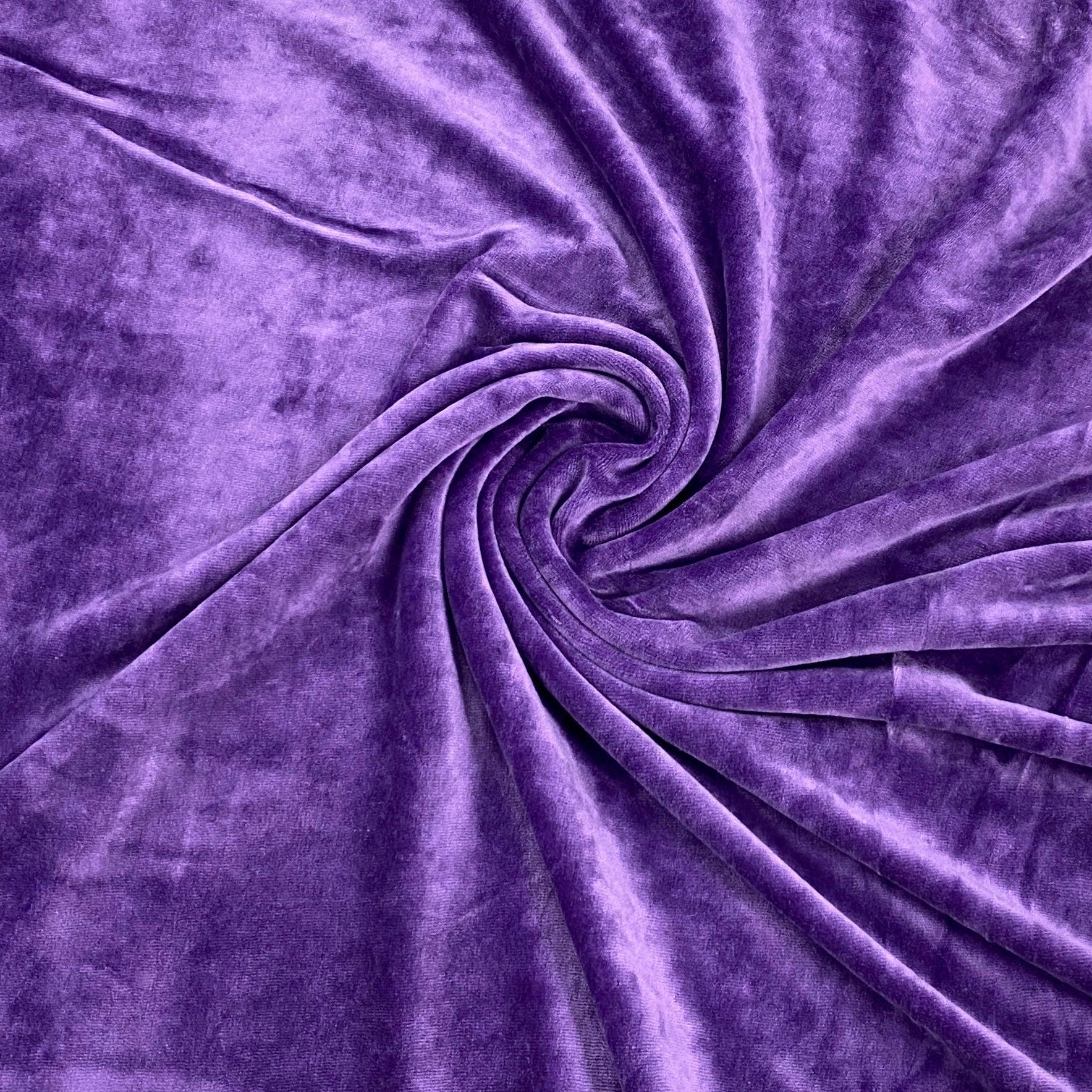 Purple Bamboo Velour - Nature's Fabrics