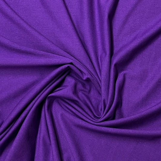 Purple Cotton/Spandex Jersey Fabric- 200 GSM - Nature's Fabrics