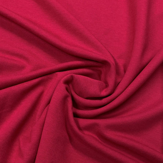 Raspberry Bamboo Stretch Fleece Fabric - Nature's Fabrics