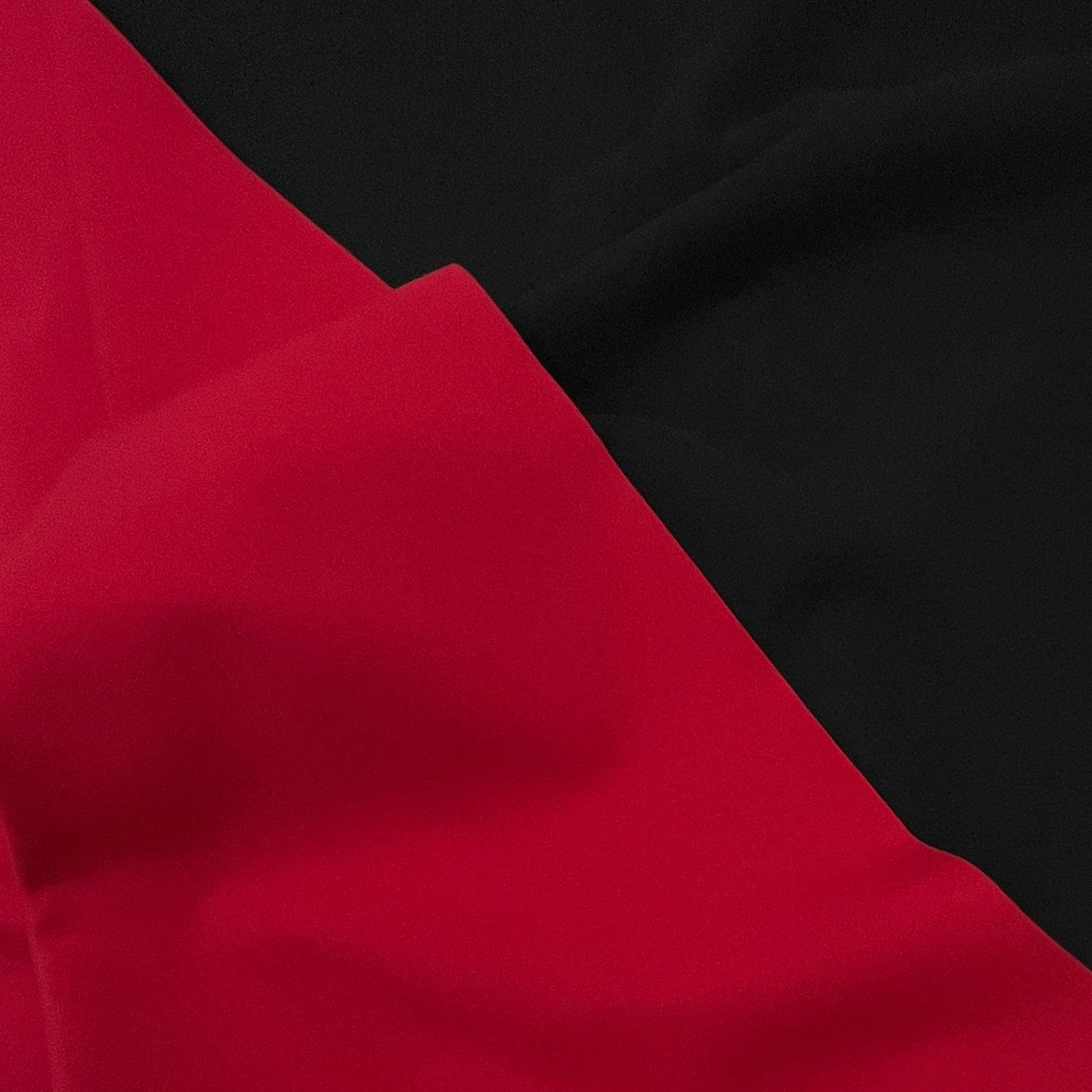 Red and Black Softshell Fabric - Two Sides - Nature's Fabrics