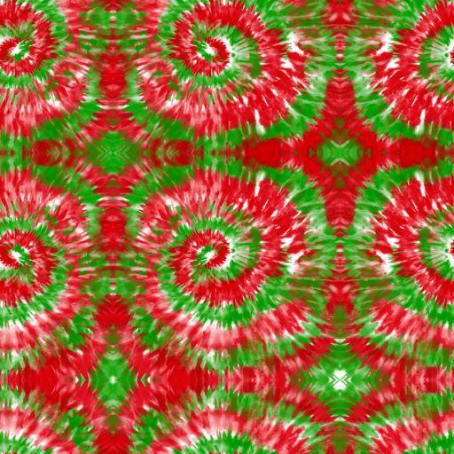 Red and Green Tie-Dye on Bamboo/Spandex Jersey Fabric - Nature's Fabrics