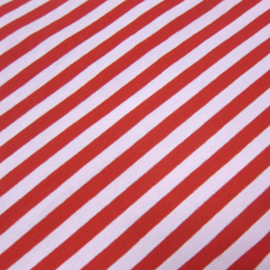Red and Pink 3/8" Stripes on Cotton/Spandex Jersey Fabric - Nature's Fabrics