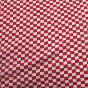 Red and White Squares Cotton/Poly Jersey