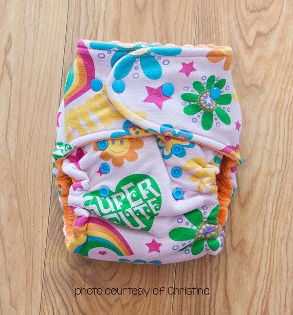 Rocket Bottoms Toddler / XXL Fitted Diaper Pattern Cloth Diaper Digital Sewing Pattern - Nature's Fabrics