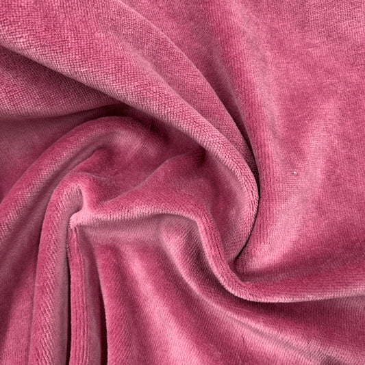Rose Cotton Velour Fabric - Nature's Fabrics