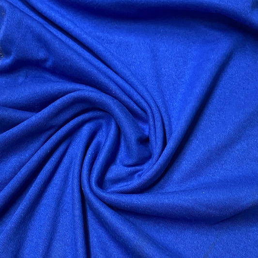 Royal Blue Organic Cotton Rib Knit - 40" wide - Nature's Fabrics
