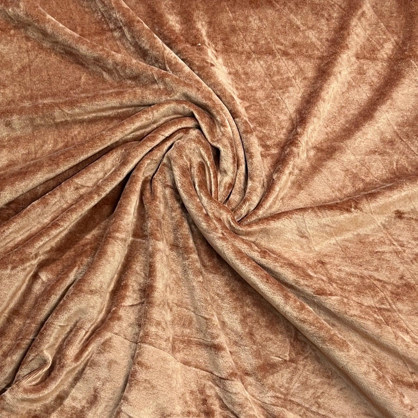 Rust Bamboo Velour Fabric - Nature's Fabrics