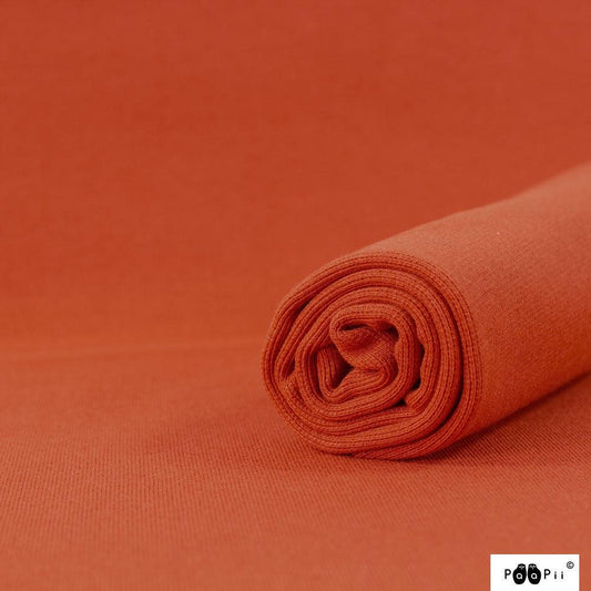 Rust Organic Cotton/Spandex Rib Knit Fabric - Nature's Fabrics
