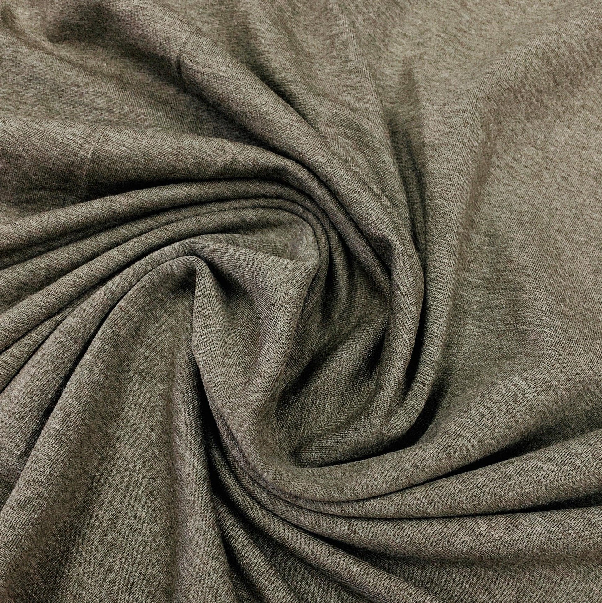 Sage Heather Rayon/Spandex Jersey Fabric - Nature's Fabrics