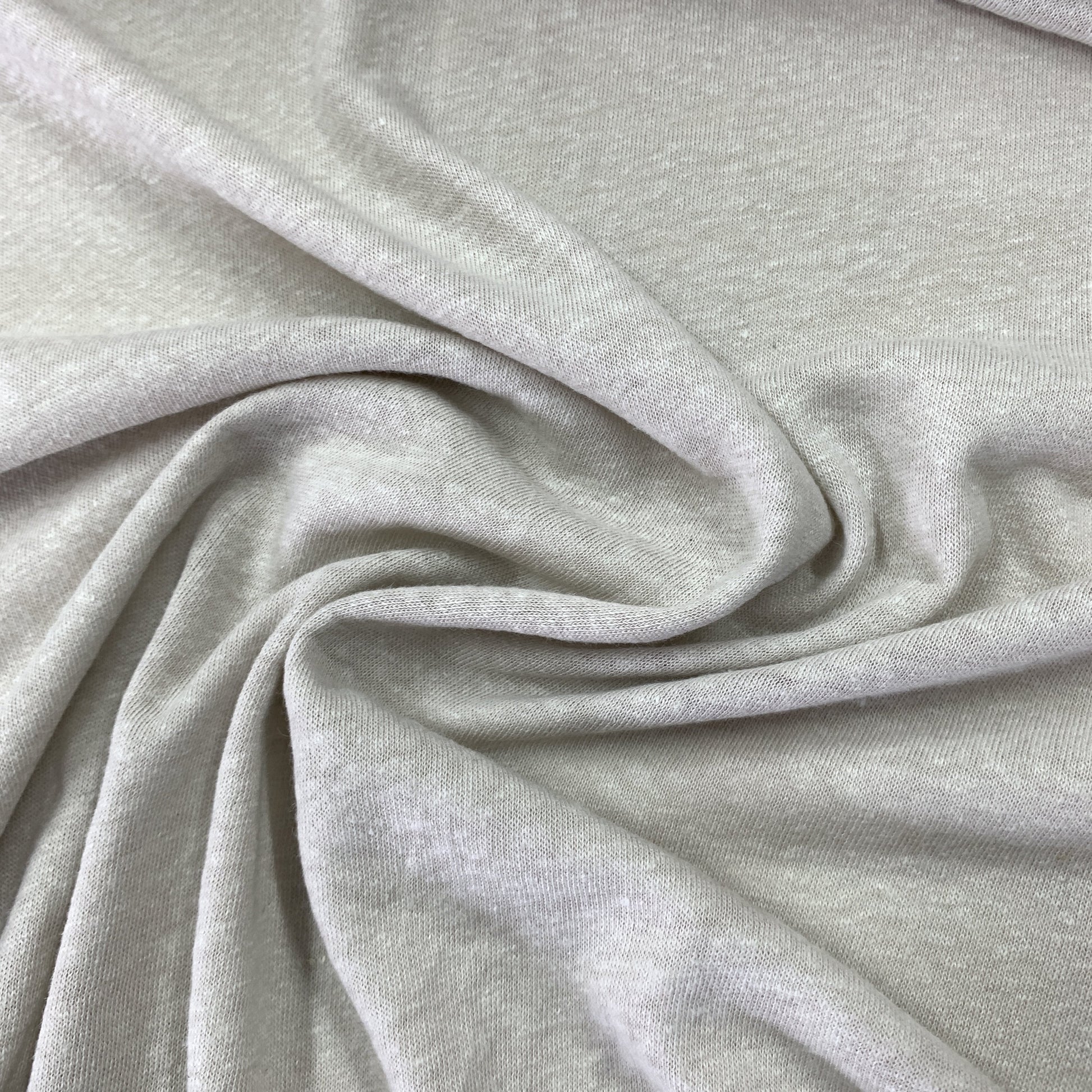 Sand Linen Blend Jersey - Nature's Fabrics