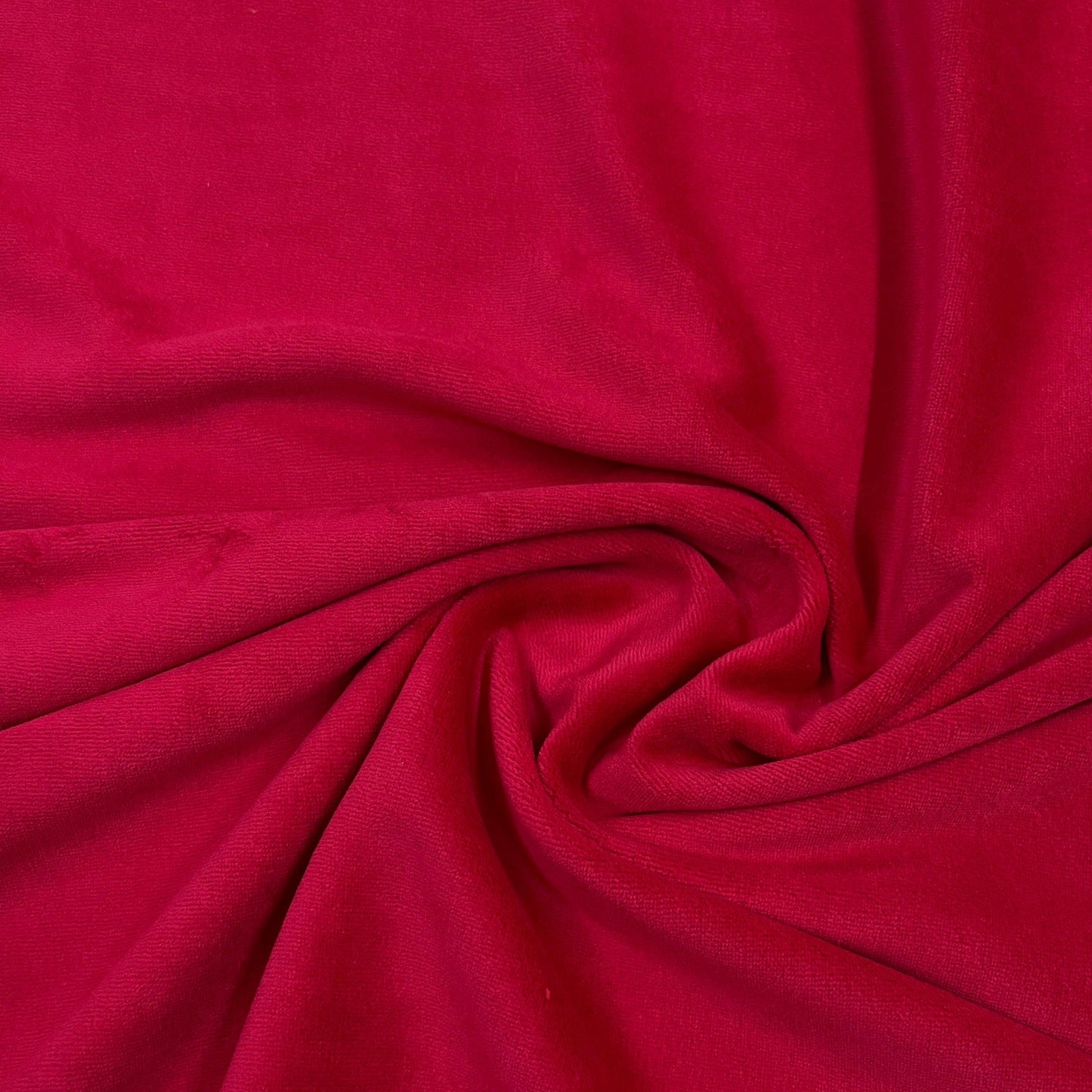 Scarlett Red Cotton Velour Fabric - Nature's Fabrics