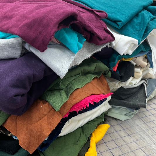Scrappy Fabric Bundle - Solid Colors and Prints - 33 pound Bundle - Nature's Fabrics