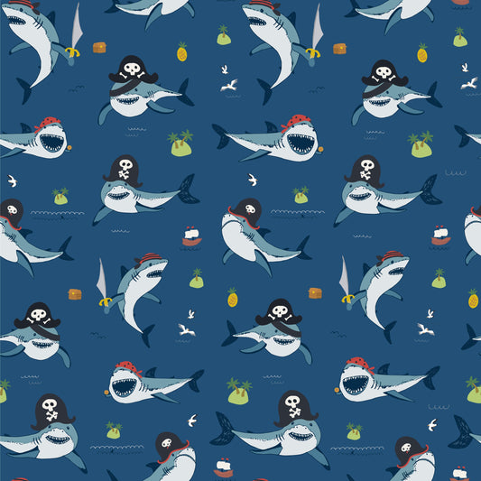 Shark Pirates 1 mil PUL Fabric - Made in the USA - Nature's Fabrics