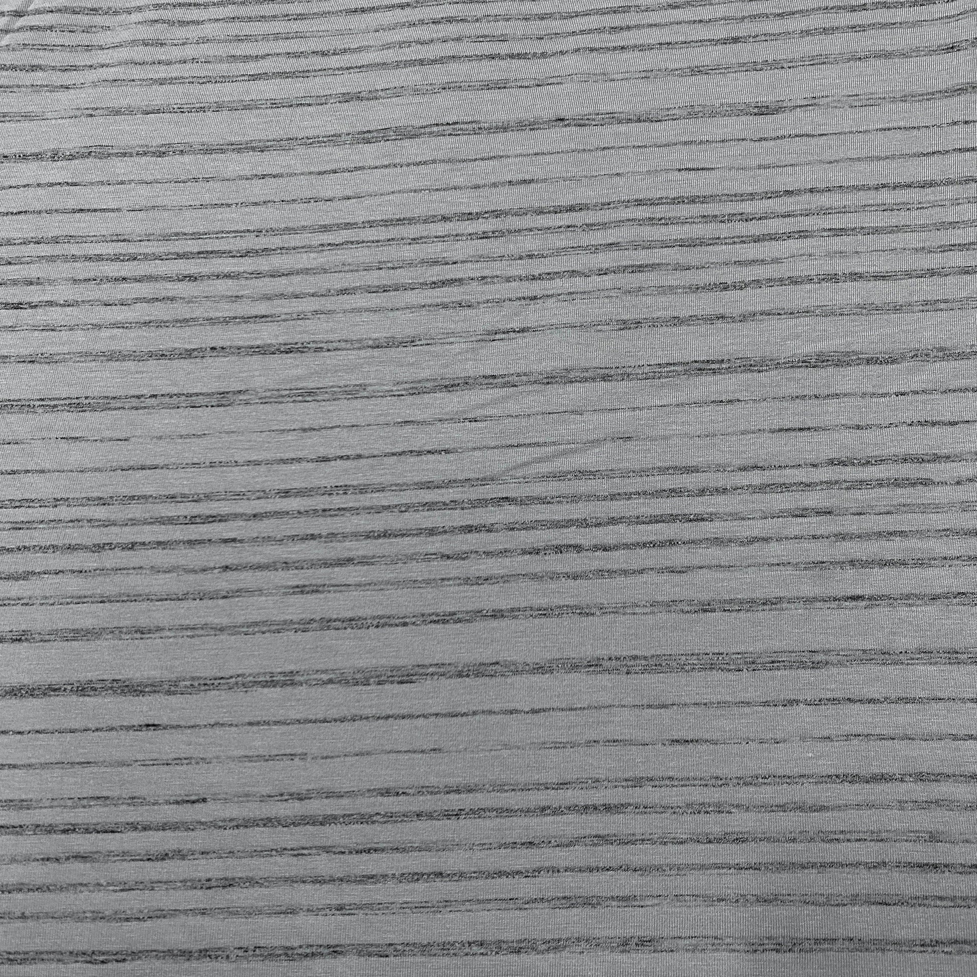 Slate Blue and Gray Stripes on Bamboo/Spandex Jersey Fabric - Nature's Fabrics