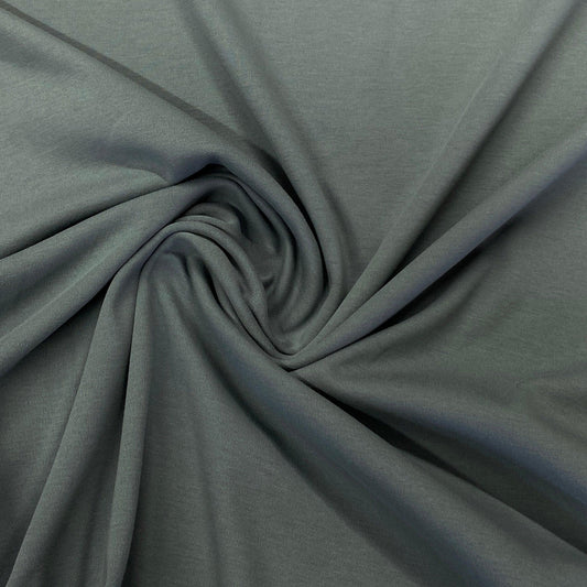 Slate Cotton Interlock Fabric - Nature's Fabrics