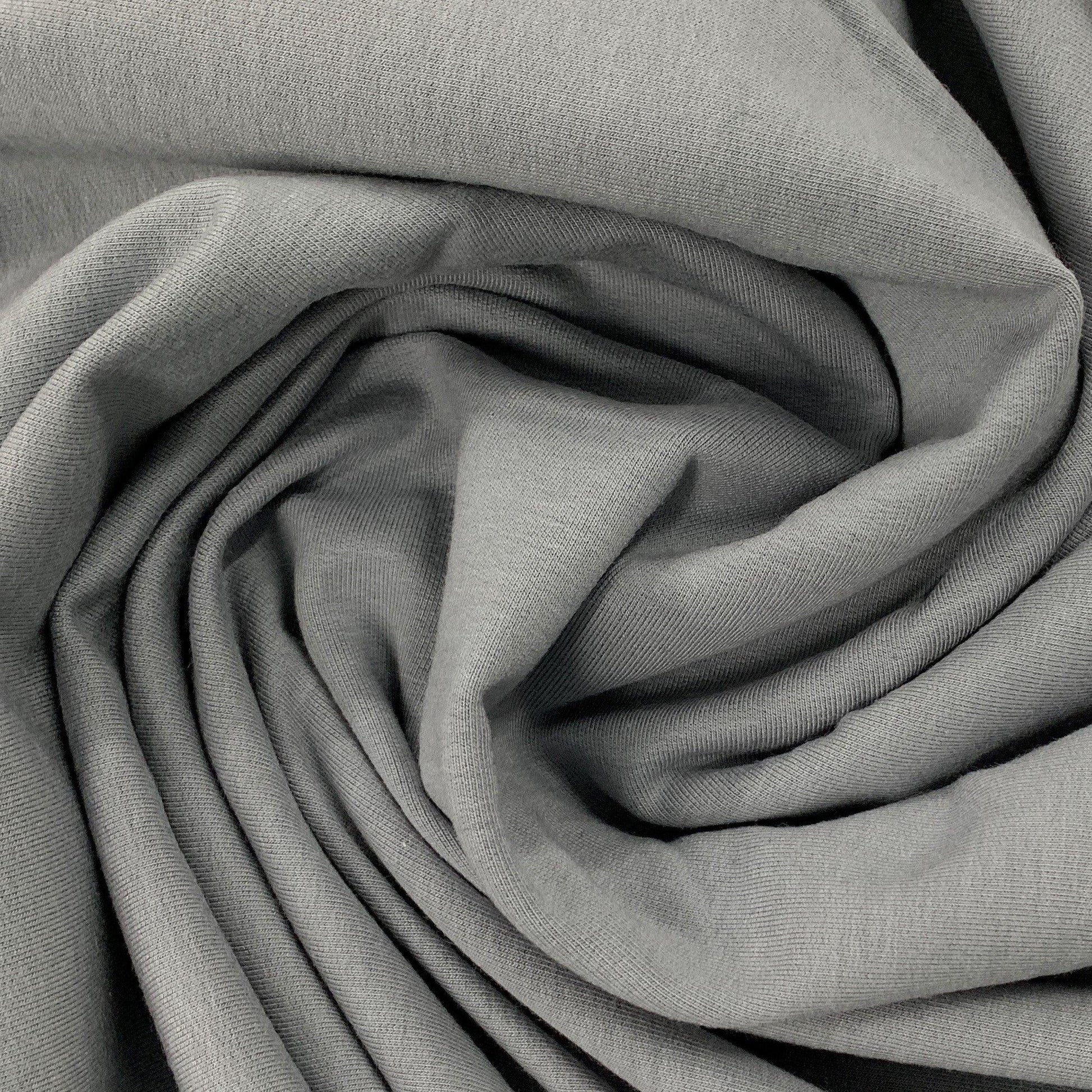 Sleet Tencel/Organic Cotton Stretch French Terry Fabric - Nature's Fabrics