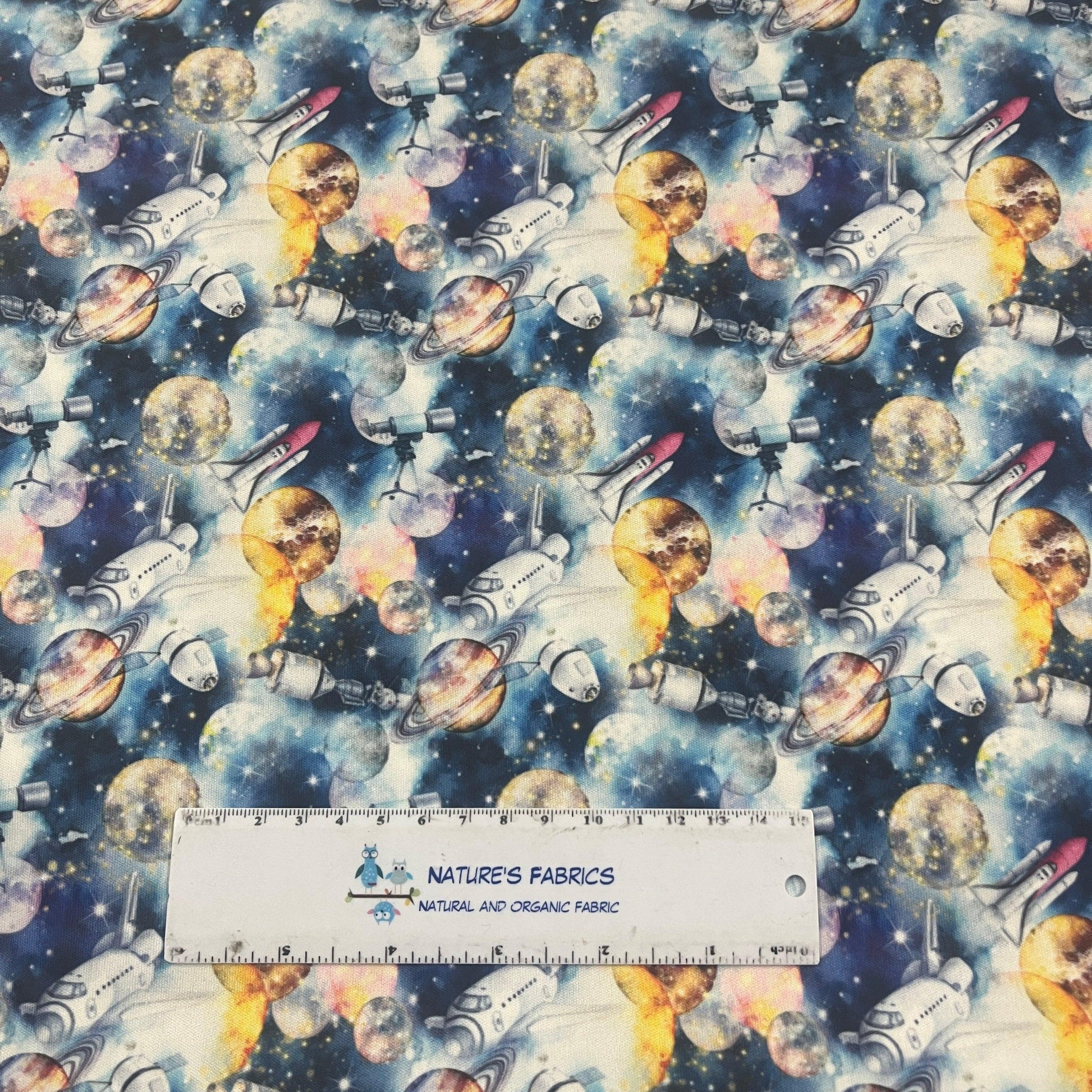 Spaceships 1 mil PUL Fabric - Made in the USA - Nature's Fabrics