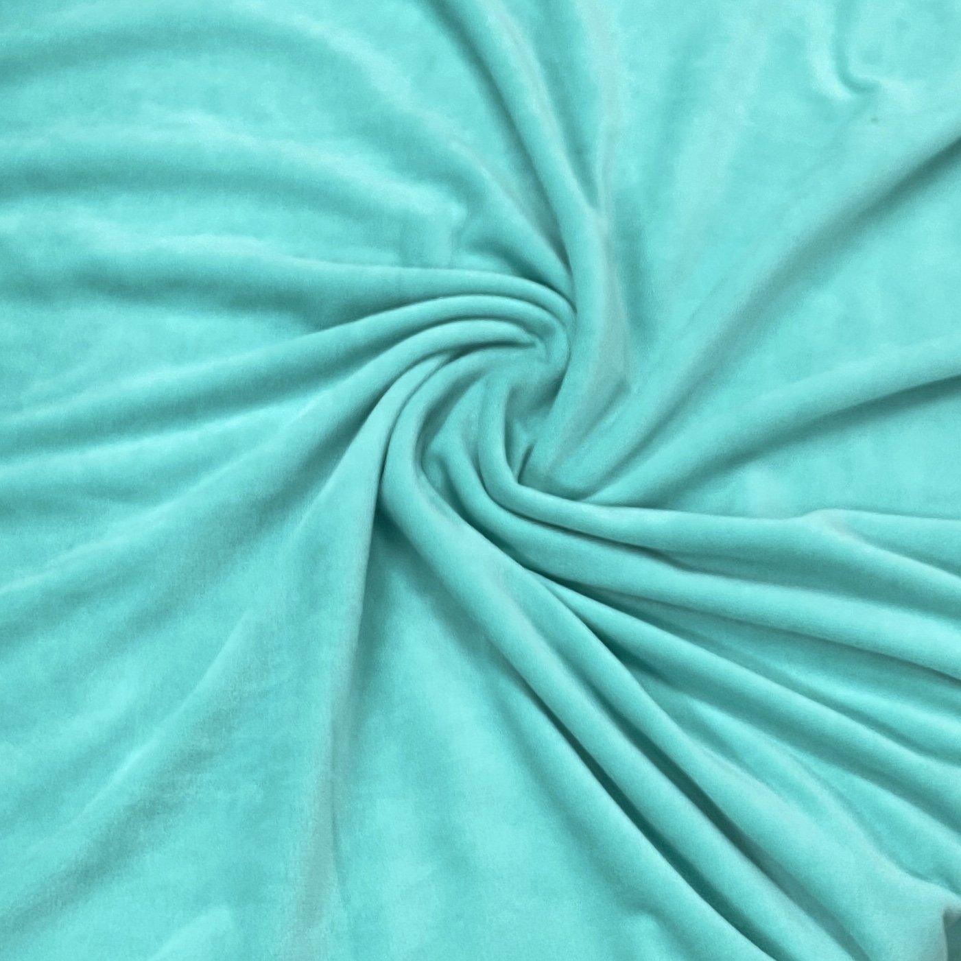 Spearmint Organic Cotton Velour Fabric, $10.59/yd, 15 yards - Nature's Fabrics