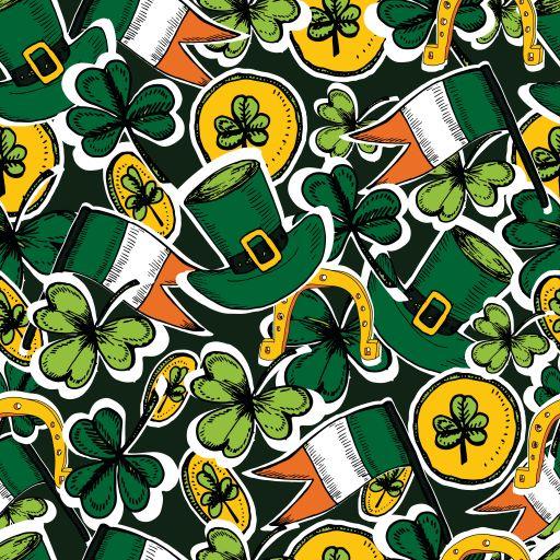 St Patricks Day Toss 1 mil PUL Fabric- Made in the USA - Nature's Fabrics