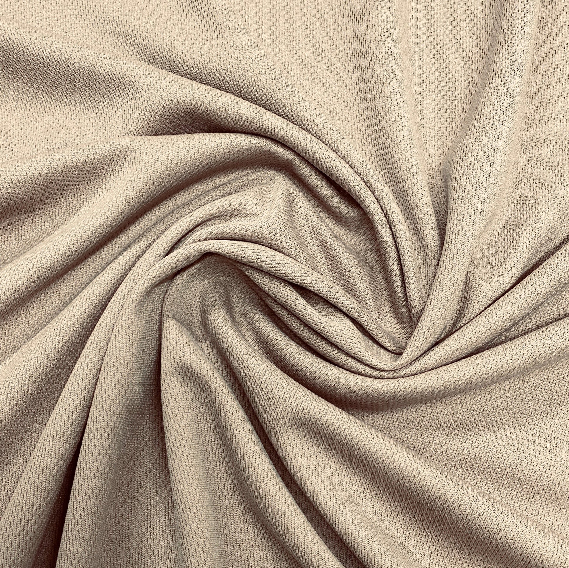 Tan Polyester Athletic Wicking Jersey Fabric - Nature's Fabrics