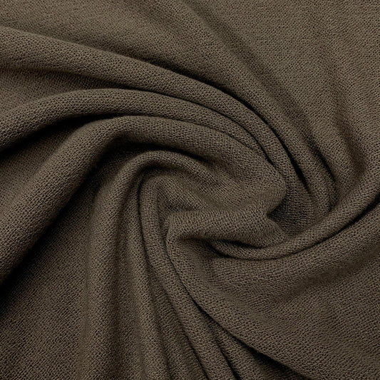 Taupe Merino Wool/Polyester Crepe Fabric - Nature's Fabrics
