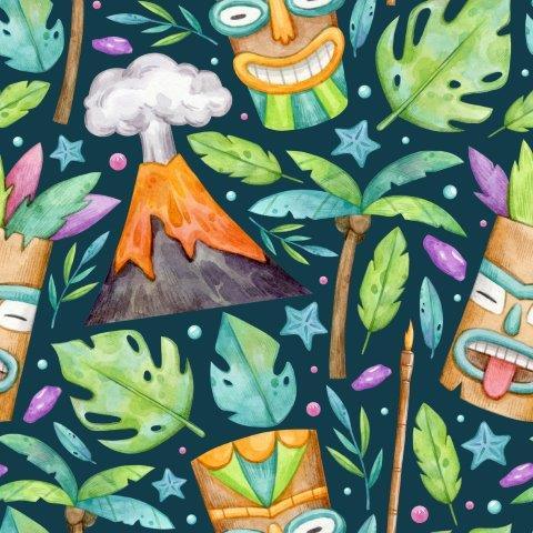 Tiki Party 1 mil PUL Fabric - Made in the USA - Nature's Fabrics