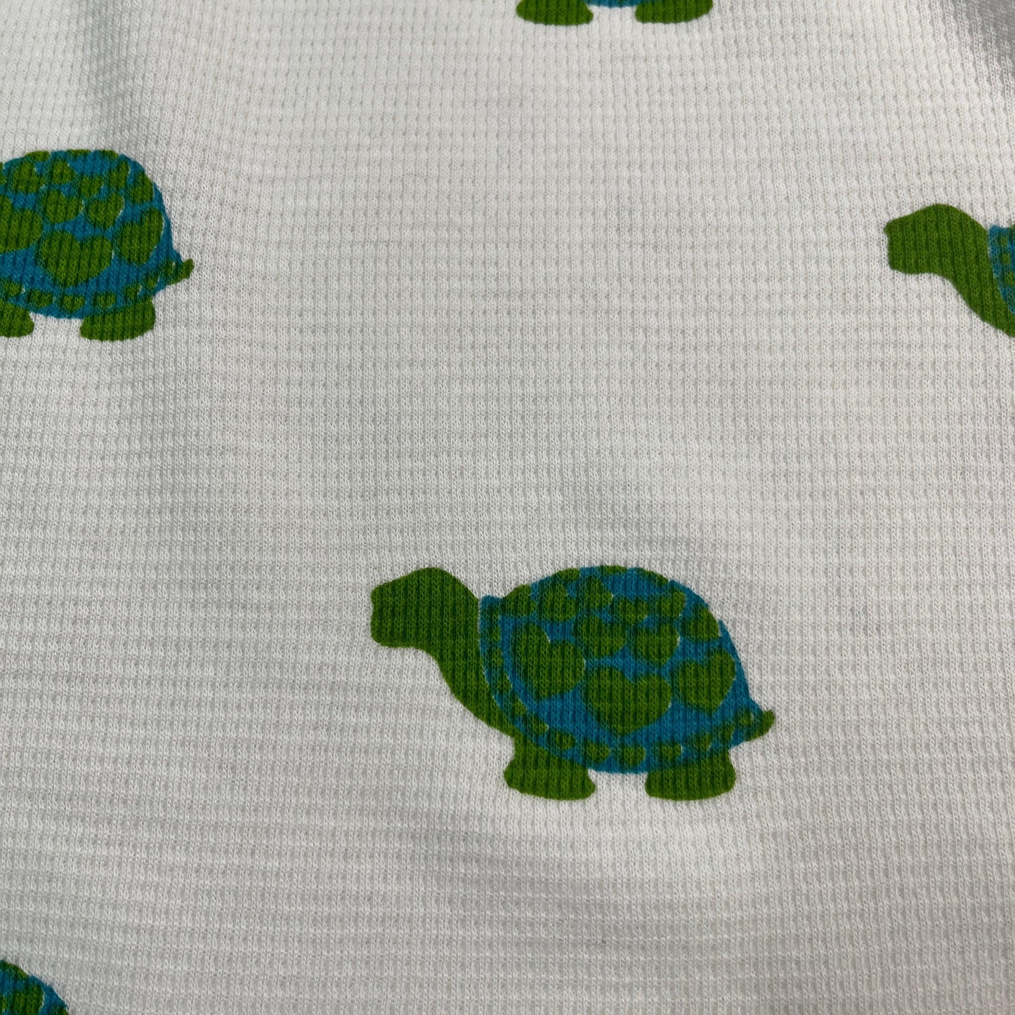 Turtles on White Cotton Thermal Fabric - Nature's Fabrics