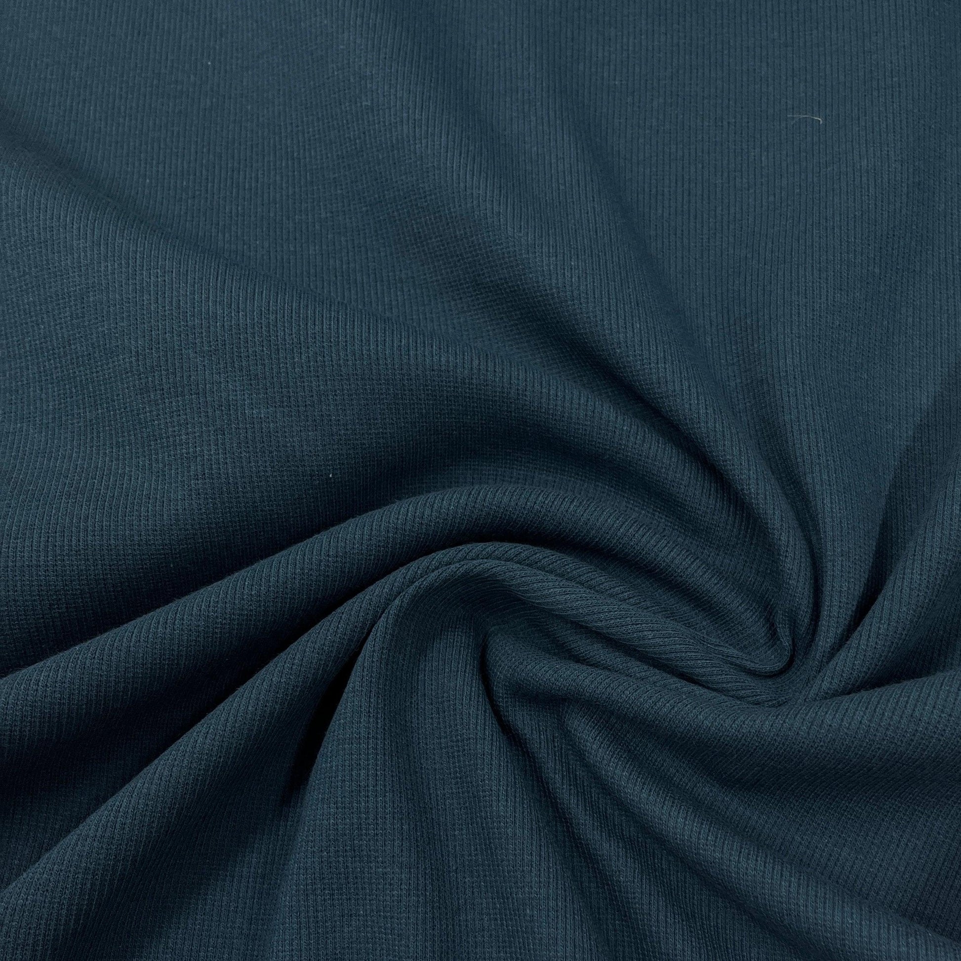 Ultramarine 2x2 Organic Cotton Rib Knit Fabric - Nature's Fabrics