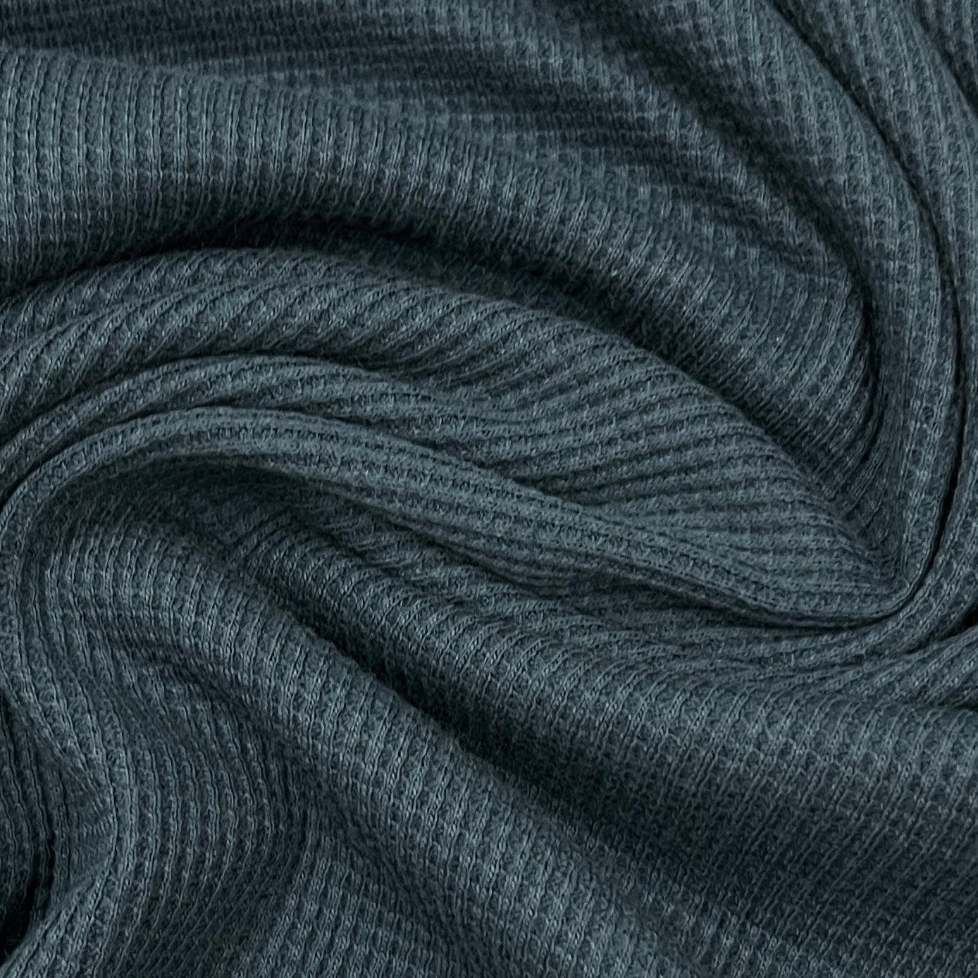 Ultramarine Organic Cotton Waffle Thermal Fabric - Nature's Fabrics